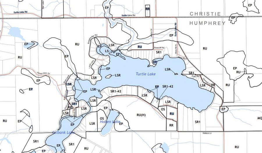 Zoning Map of Turtle Lake in Municipality of Seguin and the District of Parry Sound